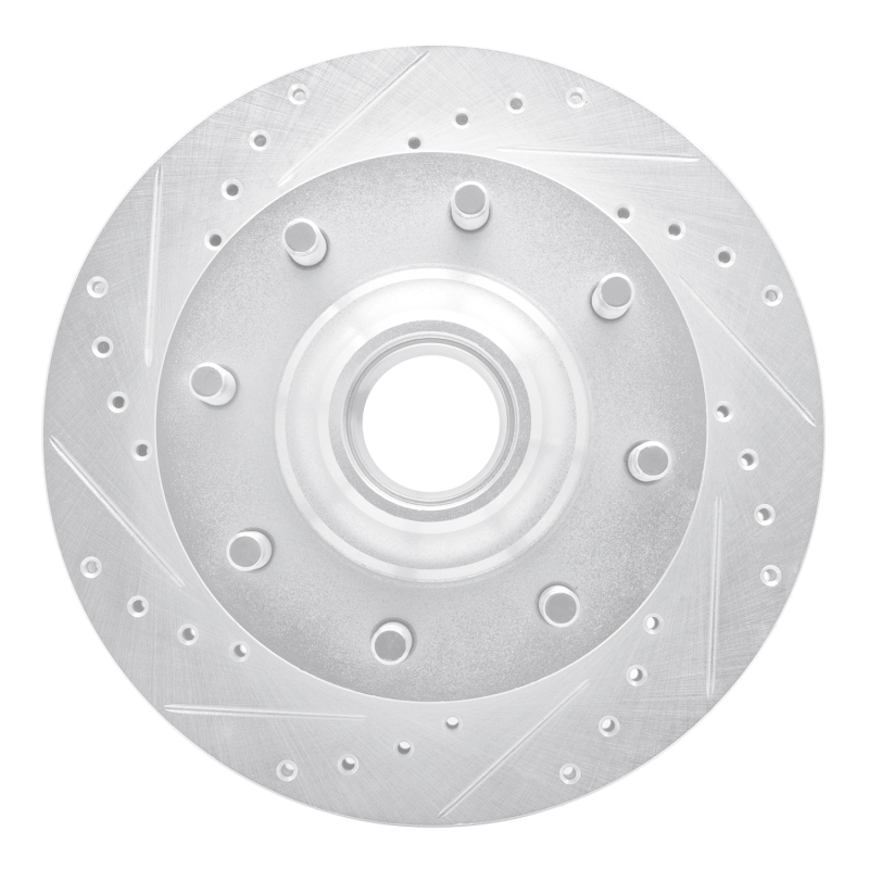 DFC 71-95 Chevrolet P20 Front Left Drilled & Slotted Silver Brake Rotor