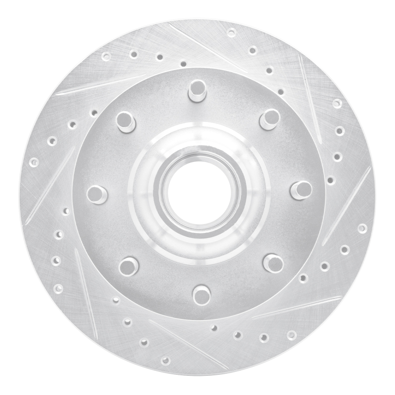 DFC 71-95 Chevrolet P20 Front Right Drilled & Slotted Silver Brake Rotor