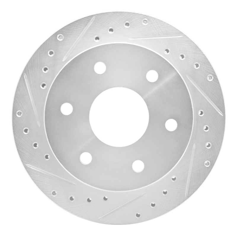 DFC 88-00 Cadillac Escalade Front Left Drilled & Slotted Silver Brake Rotor