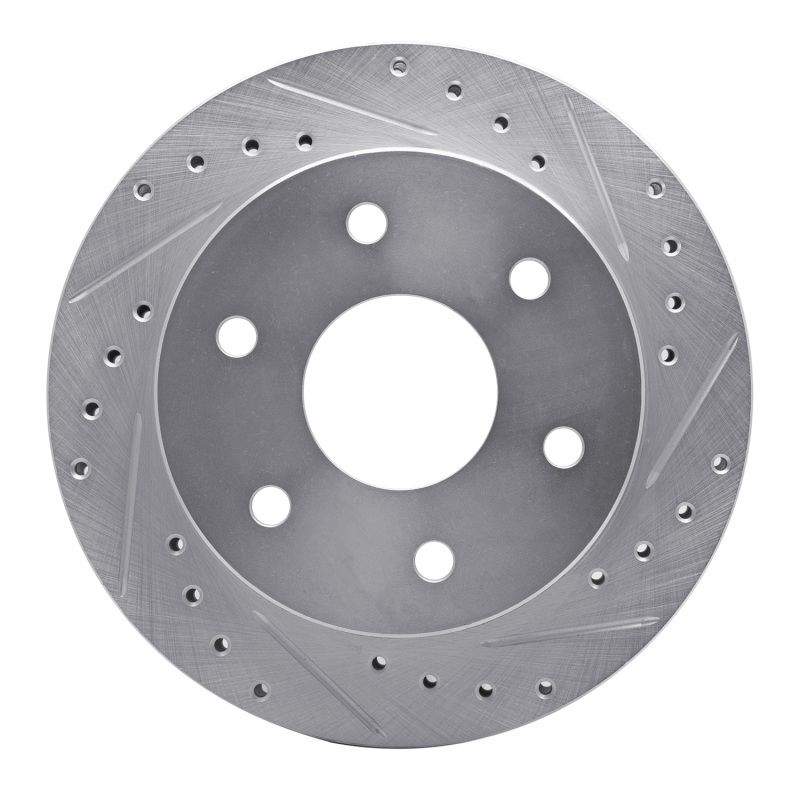 DFC 88-00 Cadillac Escalade Front Right Drilled & Slotted Silver Brake Rotor