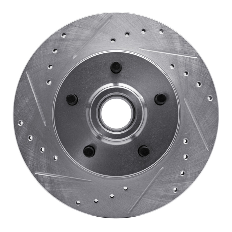 DFC 88-91 Chevrolet C1500 Front Left Drilled & Slotted Silver Brake Rotor