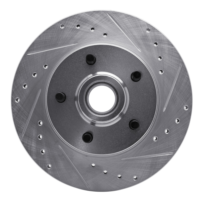 DFC 88-91 Chevrolet C1500 Front Right Drilled & Slotted Silver Brake Rotor