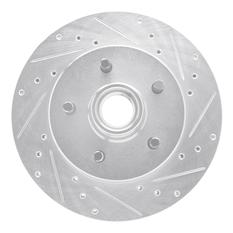 DFC 88-94 Chevrolet C1500 Front Right Drilled & Slotted Silver Brake Rotor