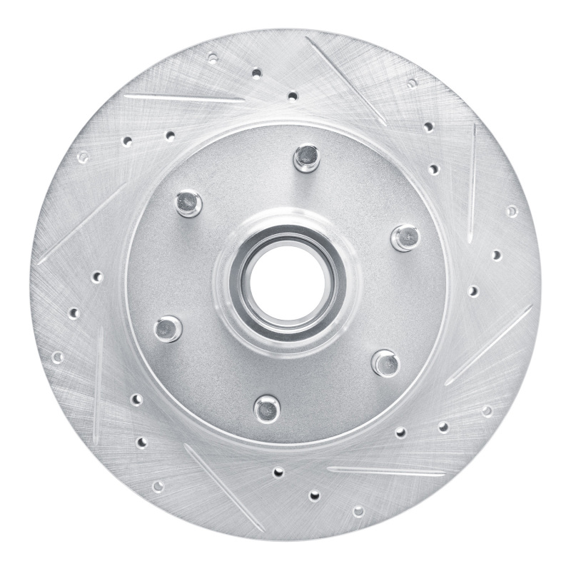 DFC 88-96 Chevrolet C2500 Front Right Drilled & Slotted Silver Brake Rotor