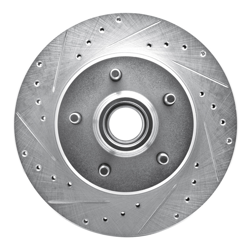 DFC 90-02 Chevrolet Astro Front Left Drilled & Slotted Silver Brake Rotor