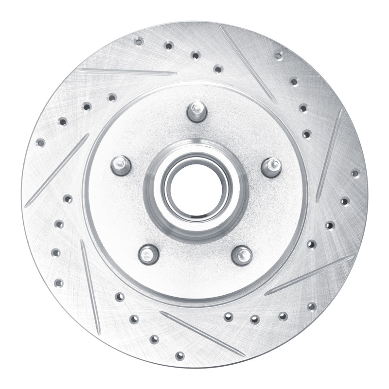 DFC 90-02 Chevrolet Astro Front Right Drilled & Slotted Silver Brake Rotor