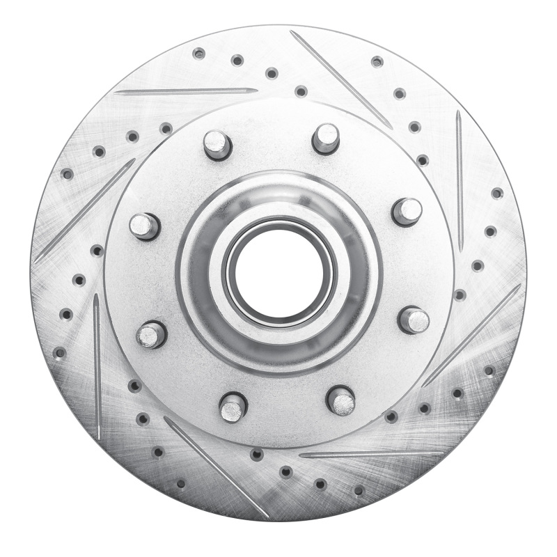 DFC 93-95 Chevrolet G30 Front Right Drilled & Slotted Silver Brake Rotor