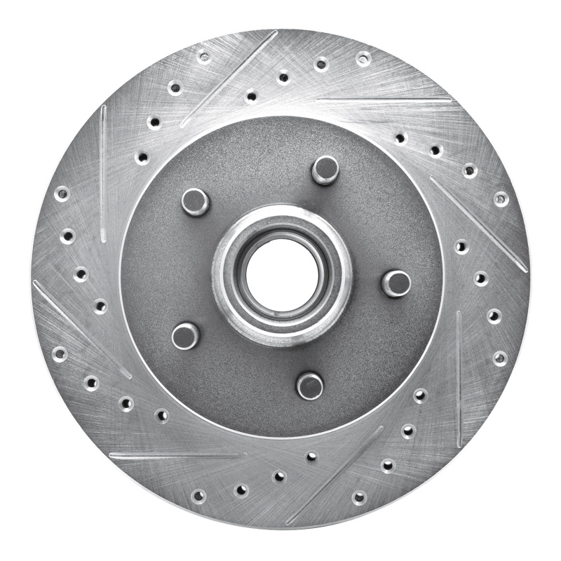 DFC 92-02 Chevrolet Suburban 1500 Front Left Drilled & Slotted Silver Brake Rotor
