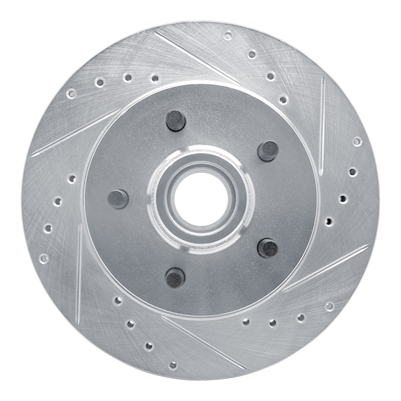 DFC 92-02 Chevrolet C1500 Suburban Front Right Drilled & Slotted Silver Brake Rotor