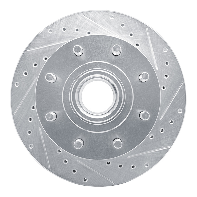 DFC 92-02 Chevrolet C2500 Front Right Drilled & Slotted Silver Brake Rotor