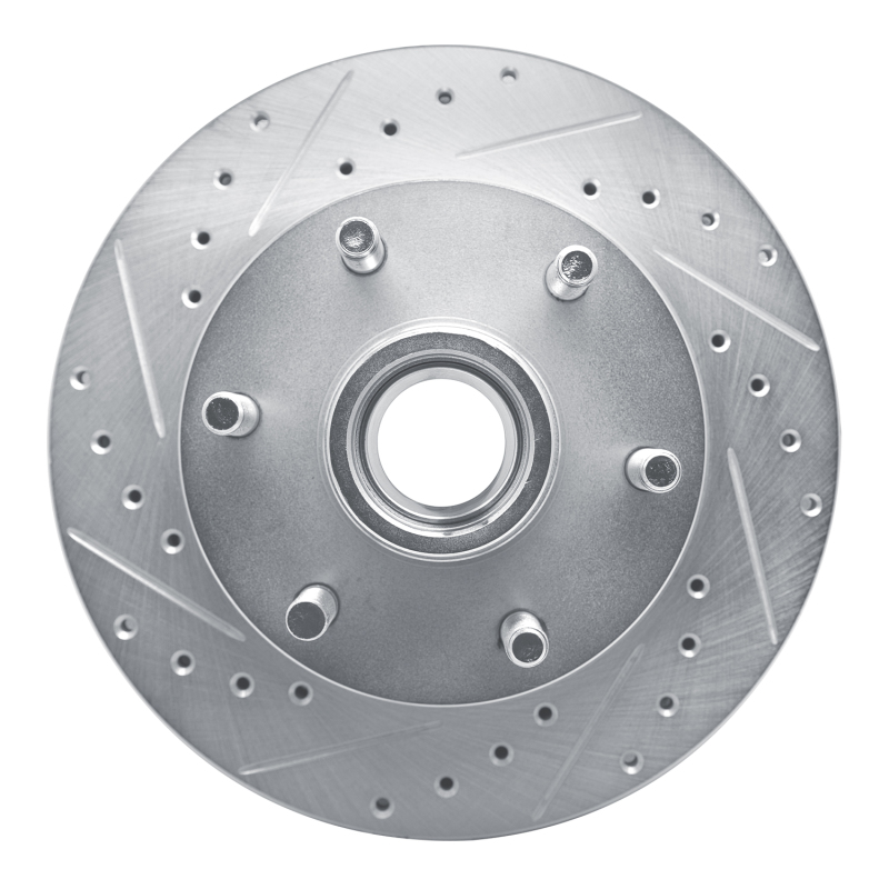 DFC 94-02 Chevrolet C2500 Front Left Drilled & Slotted Silver Brake Rotor
