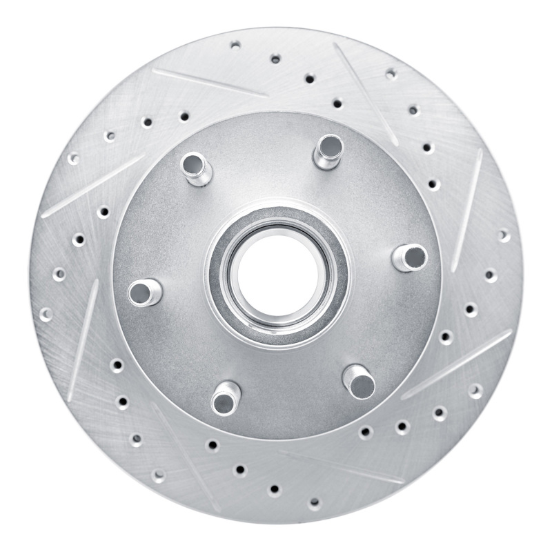 DFC 94-02 Chevrolet Express 2500 Front Right Drilled & Slotted Silver Brake Rotor