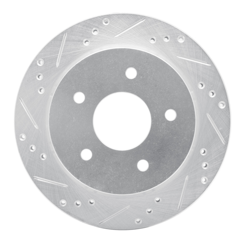 DFC 97-05 Chevrolet S10 Rear Left Drilled & Slotted Silver Brake Rotor