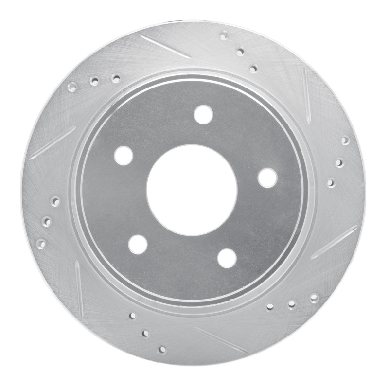 DFC 97-05 Chevrolet S10 Rear Right Drilled & Slotted Silver Brake Rotor