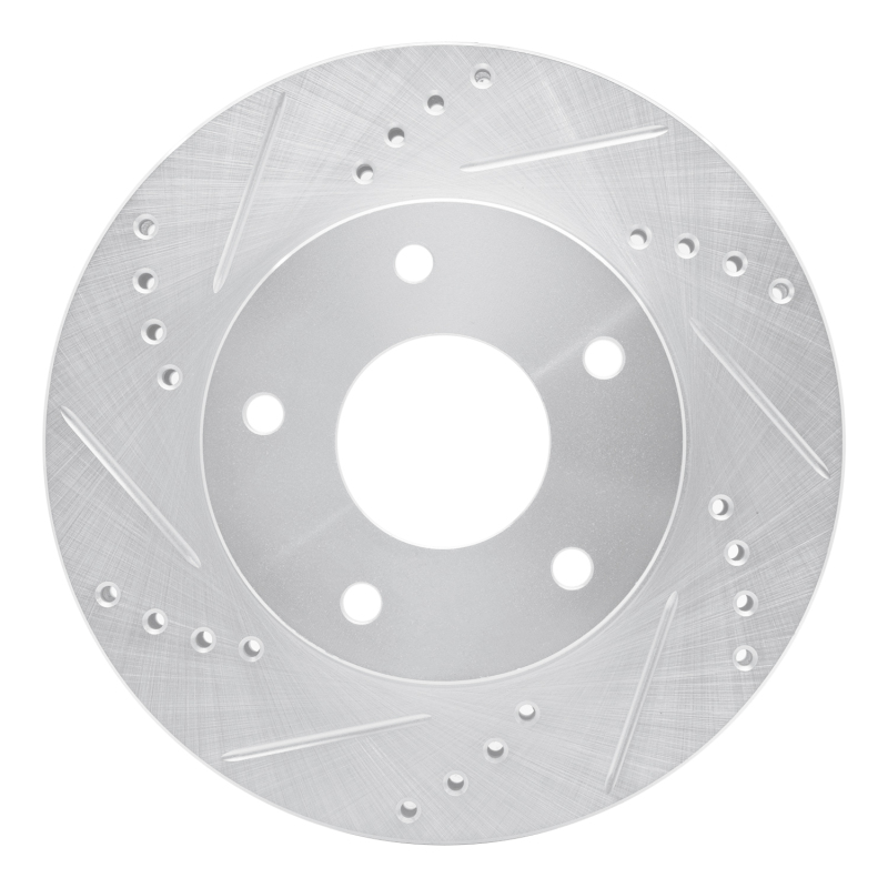 DFC 97-05 Chevrolet Blazer Front Left Drilled & Slotted Silver Brake Rotor