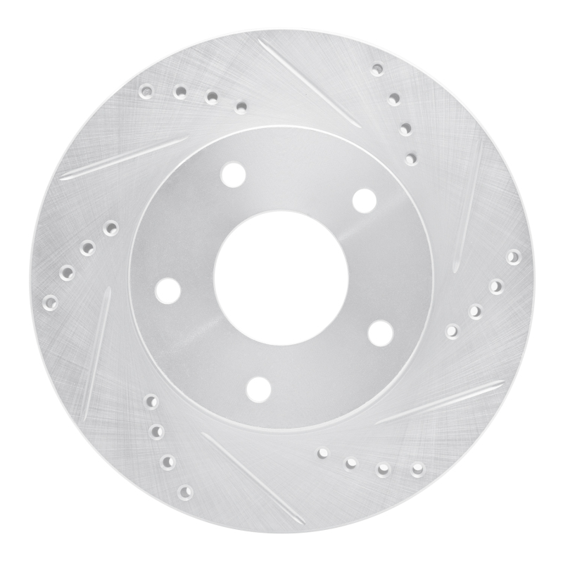 DFC 97-05 Chevrolet S10 Front Right Drilled & Slotted Silver Brake Rotor