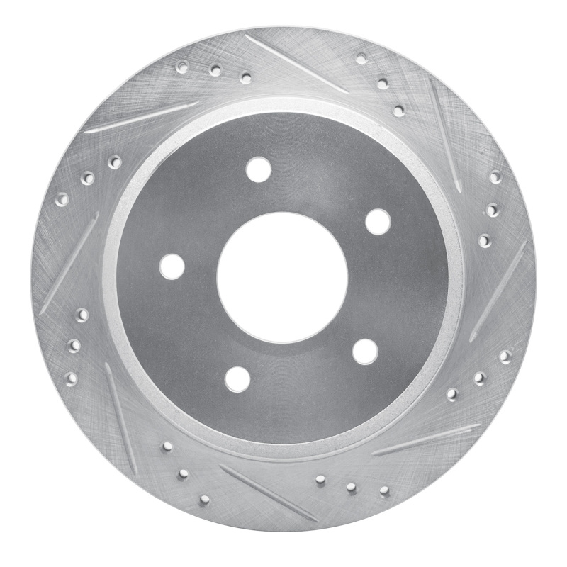 DFC 98-05 Chevrolet S10 Rear Right Drilled & Slotted Silver Brake Rotor