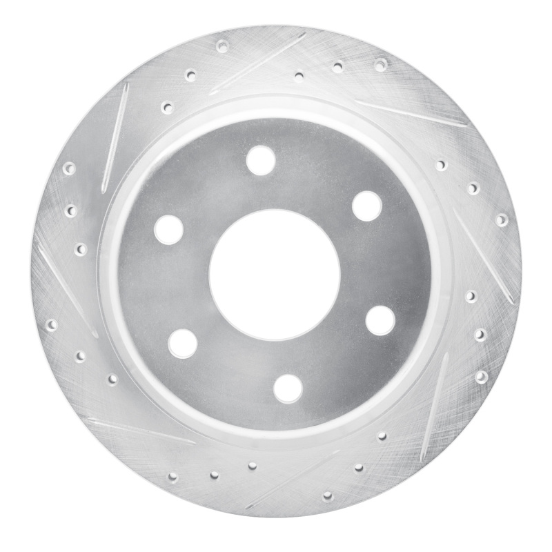 DFC 99-07 Chevrolet Silverado 1500 HD Rear Left Drilled & Slotted Silver Brake Rotor