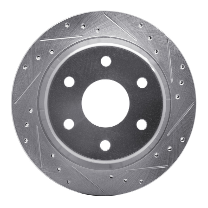 DFC 99-07 Chevrolet Silverado 1500 HD Rear Right Drilled & Slotted Silver Brake Rotor
