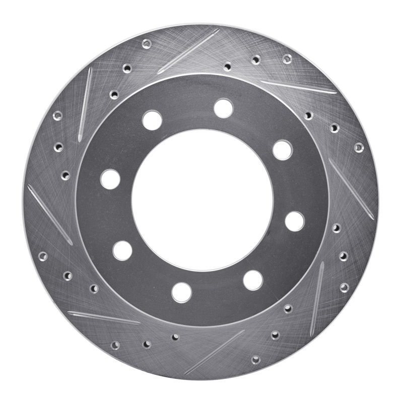DFC 99-20 Chevrolet Silverado 3500 HD Rear Left Drilled & Slotted Silver Brake Rotor