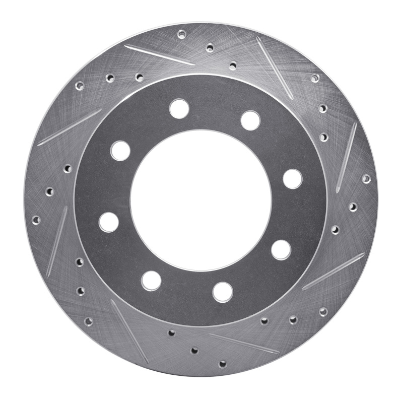 DFC 99-20 Chevrolet Silverado 3500 Rear Right Drilled & Slotted Silver Brake Rotor