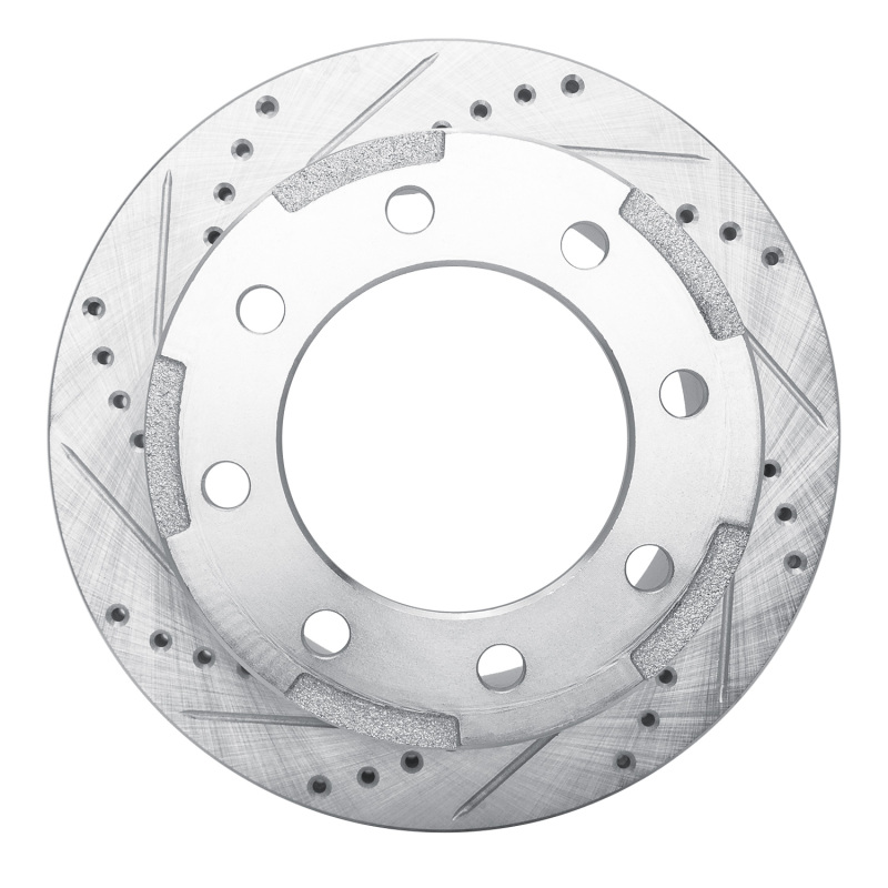 DFC 01-10 Chevrolet Express 3500 Rear Left Drilled & Slotted Silver Brake Rotor
