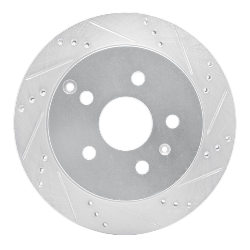 DFC 10-17 Chevrolet Equinox Rear Right Drilled & Slotted Silver Brake Rotor