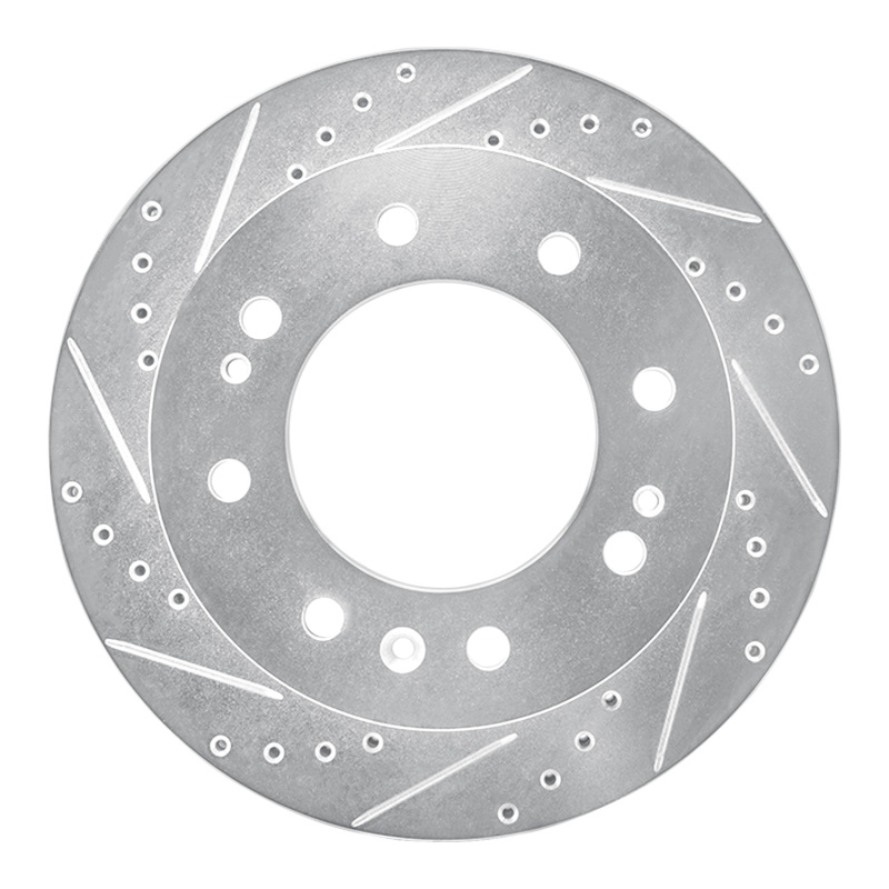 DFC 11-25 Chevrolet Suburban 3500 HD Front Left Drilled & Slotted Silver Brake Rotor
