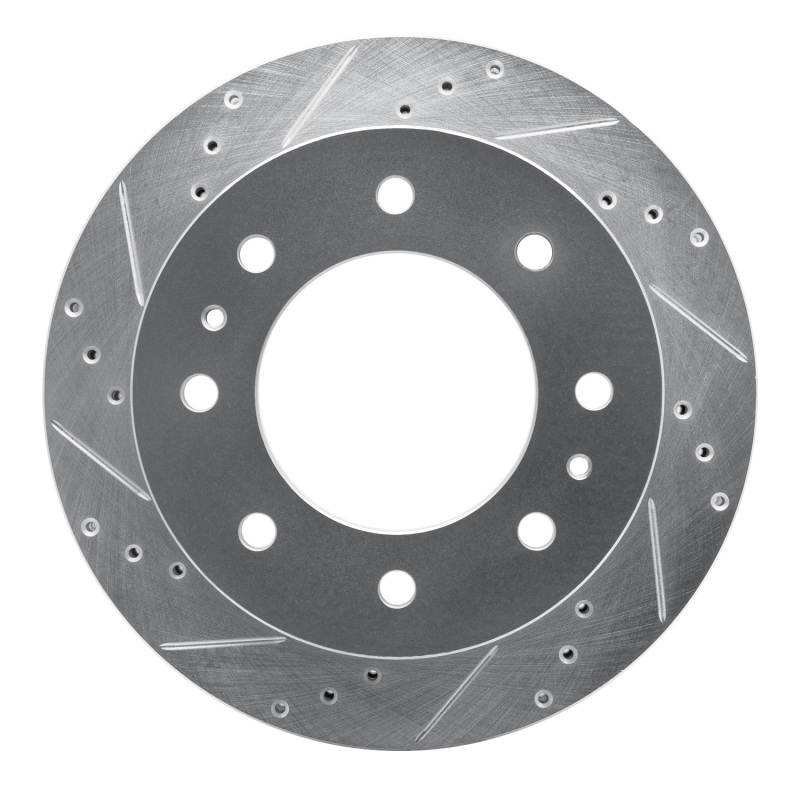 DFC 11-25 Chevrolet Suburban 3500 HD Rear Left Drilled & Slotted Silver Brake Rotor