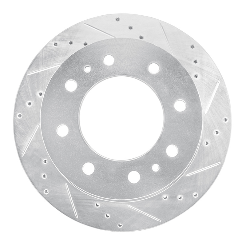 DFC 11-25 Chevrolet Suburban 3500 HD Rear Right Drilled & Slotted Silver Brake Rotor