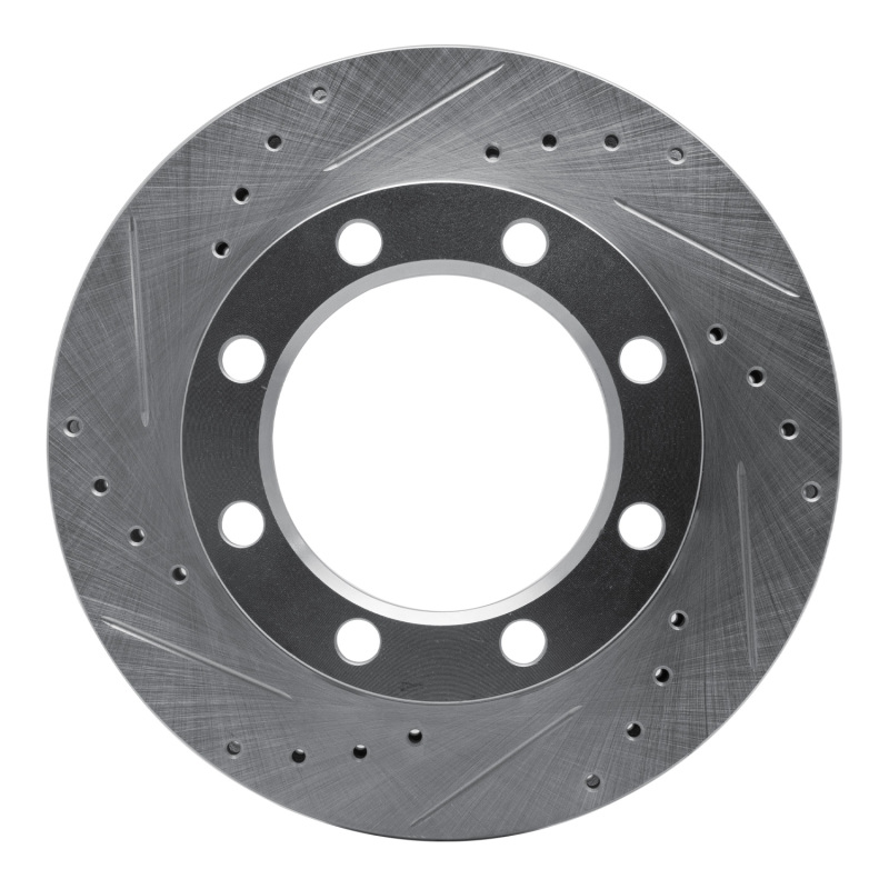 DFC 71-91 Chevrolet K20 Front Left Drilled & Slotted Silver Brake Rotor