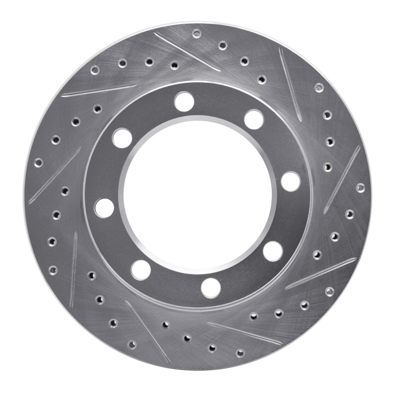DFC 71-91 Chevrolet K20 Suburban Front Right Drilled & Slotted Silver Brake Rotor