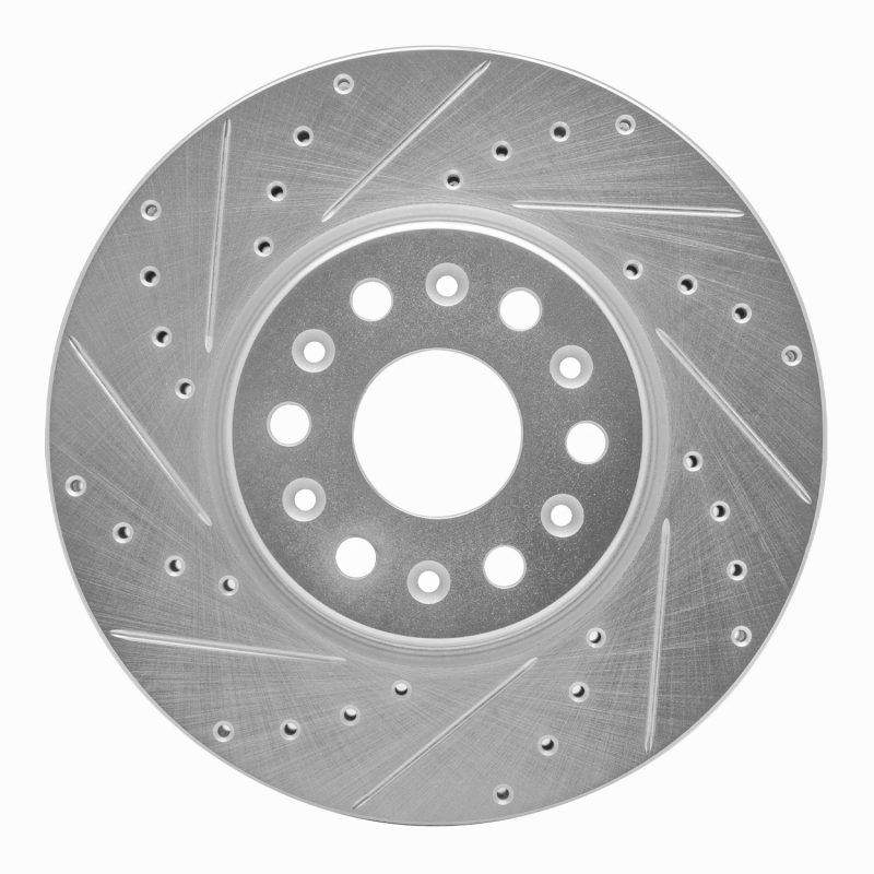 DFC 17-25 Buick Enclave Front Left Drilled & Slotted Silver Brake Rotor