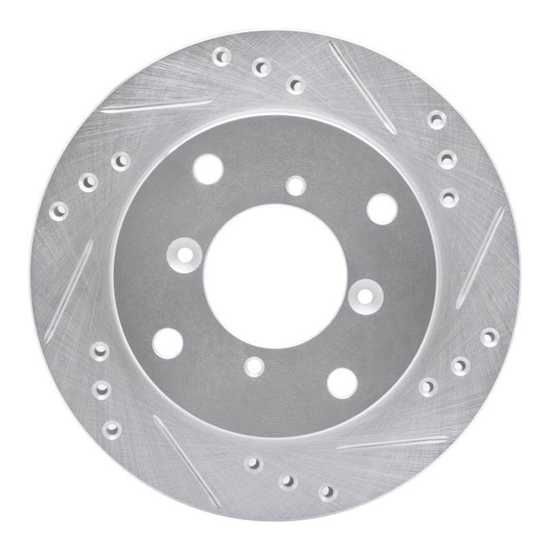 DFC 89-01 Chevrolet Metro Front Right Drilled & Slotted Silver Brake Rotor