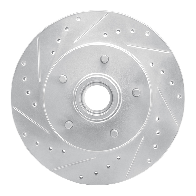 DFC 91-96 Buick Roadmaster Front Left Drilled & Slotted Silver Brake Rotor