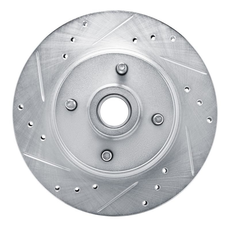 DFC 76-80 Buick Skyhawk Front Left Drilled & Slotted Silver Brake Rotor