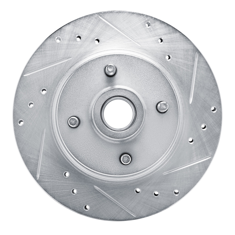 DFC 76-80 Buick Skyhawk Front Right Drilled & Slotted Silver Brake Rotor