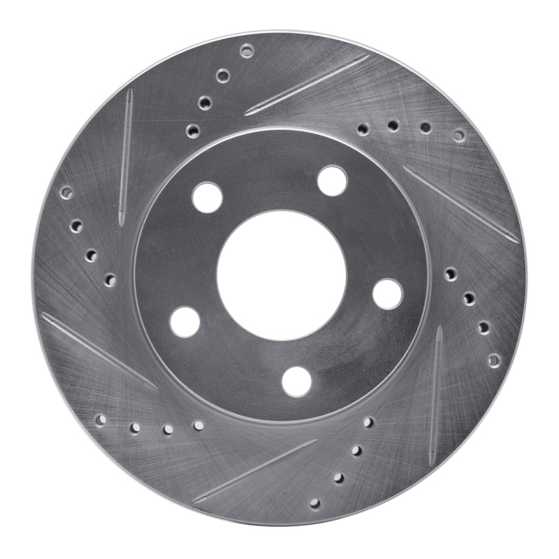 DFC 97-05 Buick LeSabre Front Left Drilled & Slotted Silver Brake Rotor