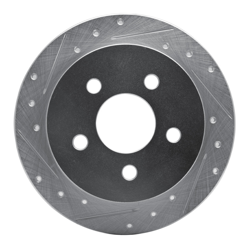 DFC 97-05 Buick Regal Rear Left Drilled & Slotted Silver Brake Rotor