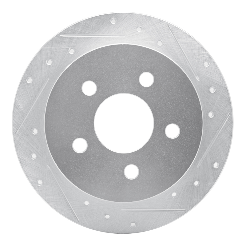 DFC 97-05 Buick Regal Rear Right Drilled & Slotted Silver Brake Rotor