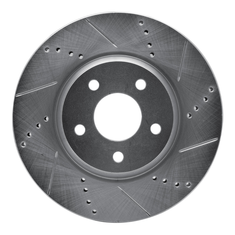 DFC 04-12 Chevrolet Cobalt Front Right Drilled & Slotted Silver Brake Rotor