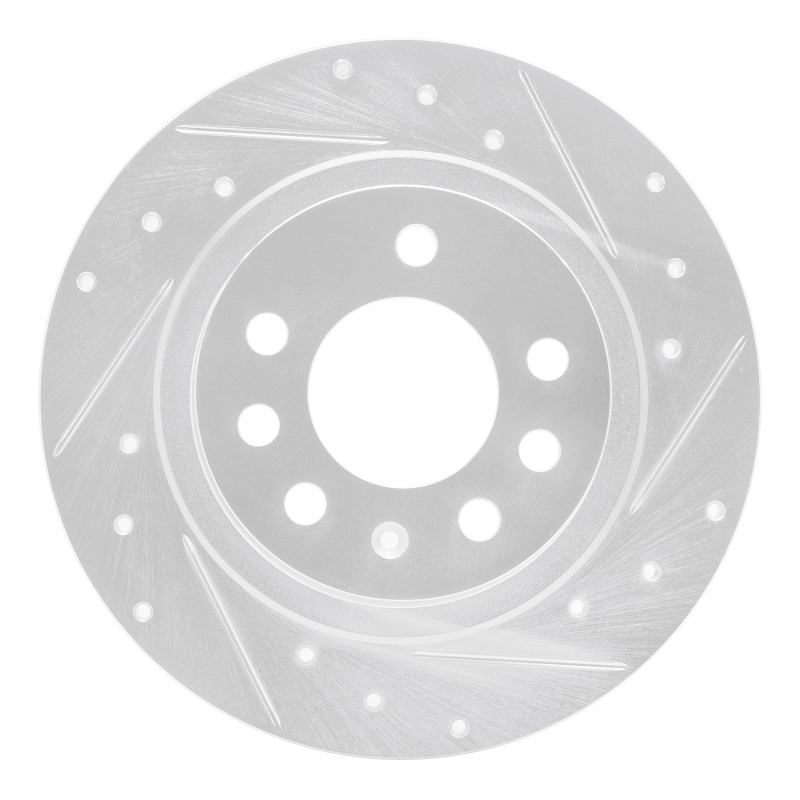 DFC 06-10 Pontiac Solstice Rear Right Drilled & Slotted Silver Brake Rotor