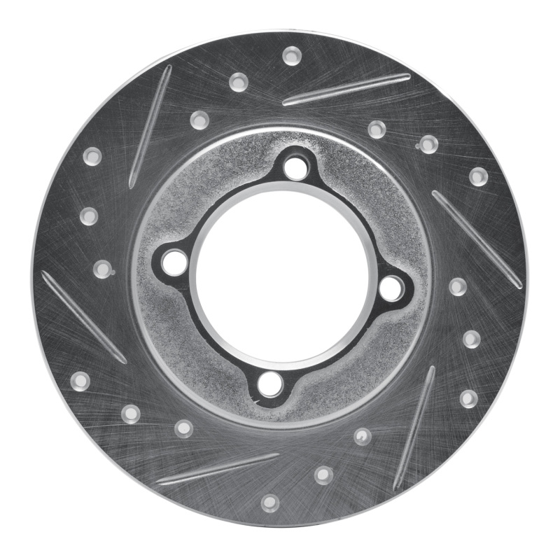 DFC 88-93 Ford Festiva Front Left Drilled & Slotted Silver Brake Rotor