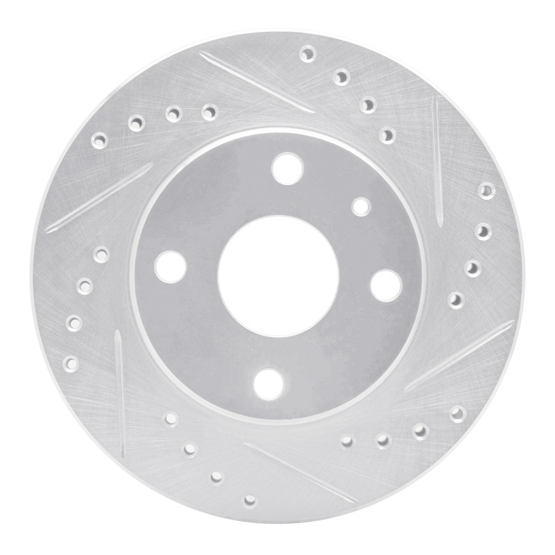 DFC 90-01 Ford Escort Front Right Drilled & Slotted Silver Brake Rotor