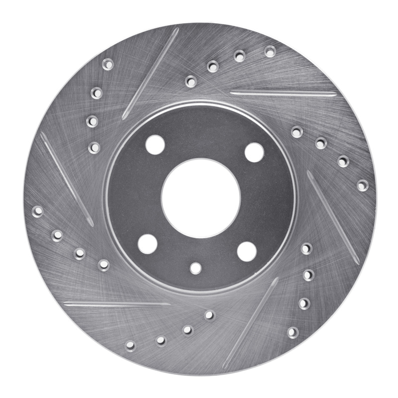 DFC 90-03 Ford Escort Front Left Drilled & Slotted Silver Brake Rotor