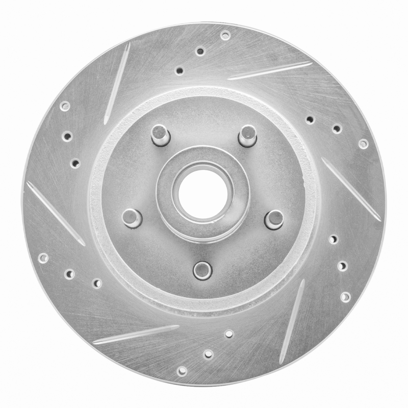 DFC 70-72 Ford LTD Front Left Drilled & Slotted Silver Brake Rotor