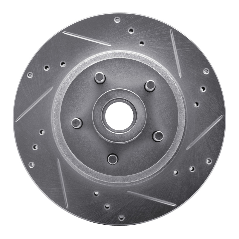 DFC 70-72 Ford LTD Front Right Drilled & Slotted Silver Brake Rotor