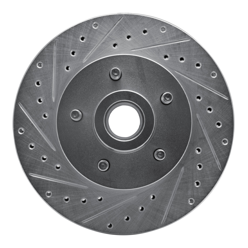 DFC 74-80 Ford Maverick Front Left Drilled & Slotted Silver Brake Rotor
