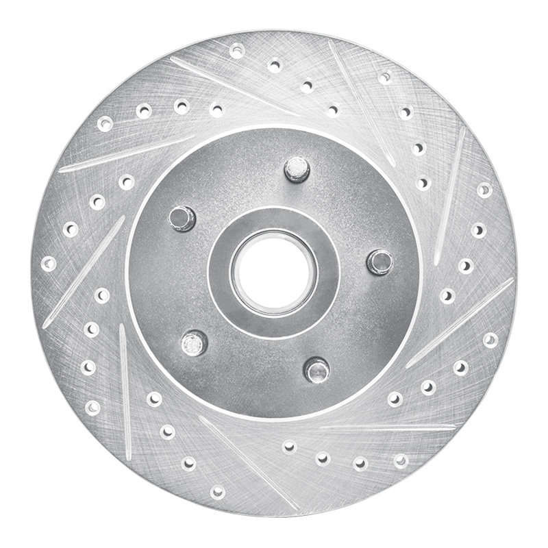 DFC 74-80 Ford Maverick Front Right Drilled & Slotted Silver Brake Rotor