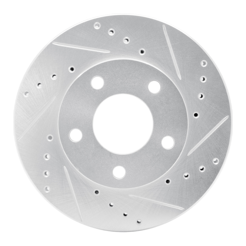 DFC 75-80 Ford Granada Right Rear Drilled & Slotted Silver Brake Rotor